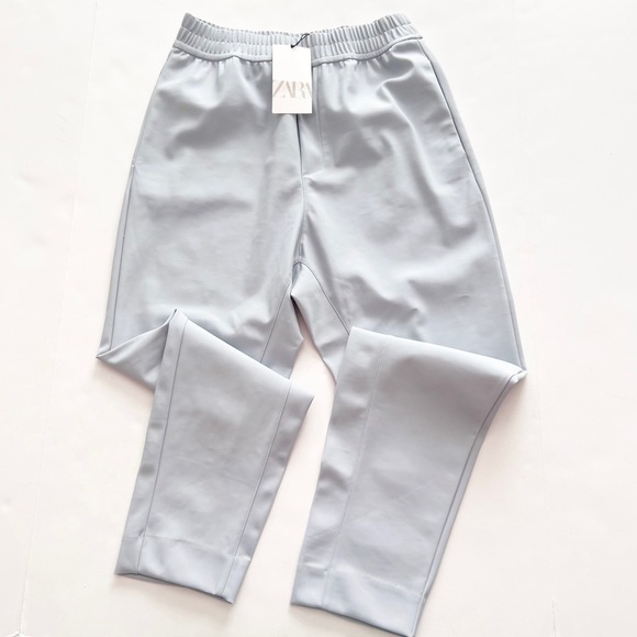 2/25 Zara Jogging Pants Dressy Trousers New Light Grey joggers - Picture 2 of 7